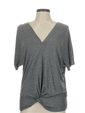 Juicy Couture Gray Twist Front V-Neck Dolman Top Size Medium